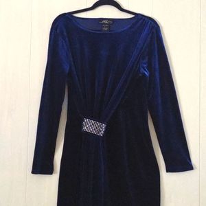 Midnight Velvet Navy Blue Dress